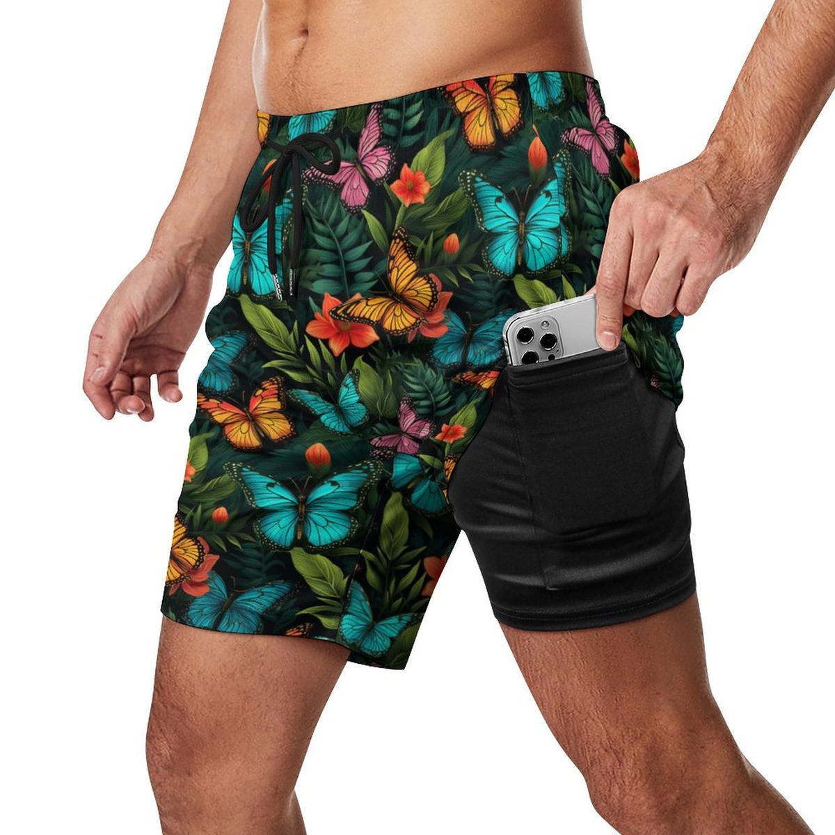 Butterfly Garden - Anti-Chafe Swim Shorts