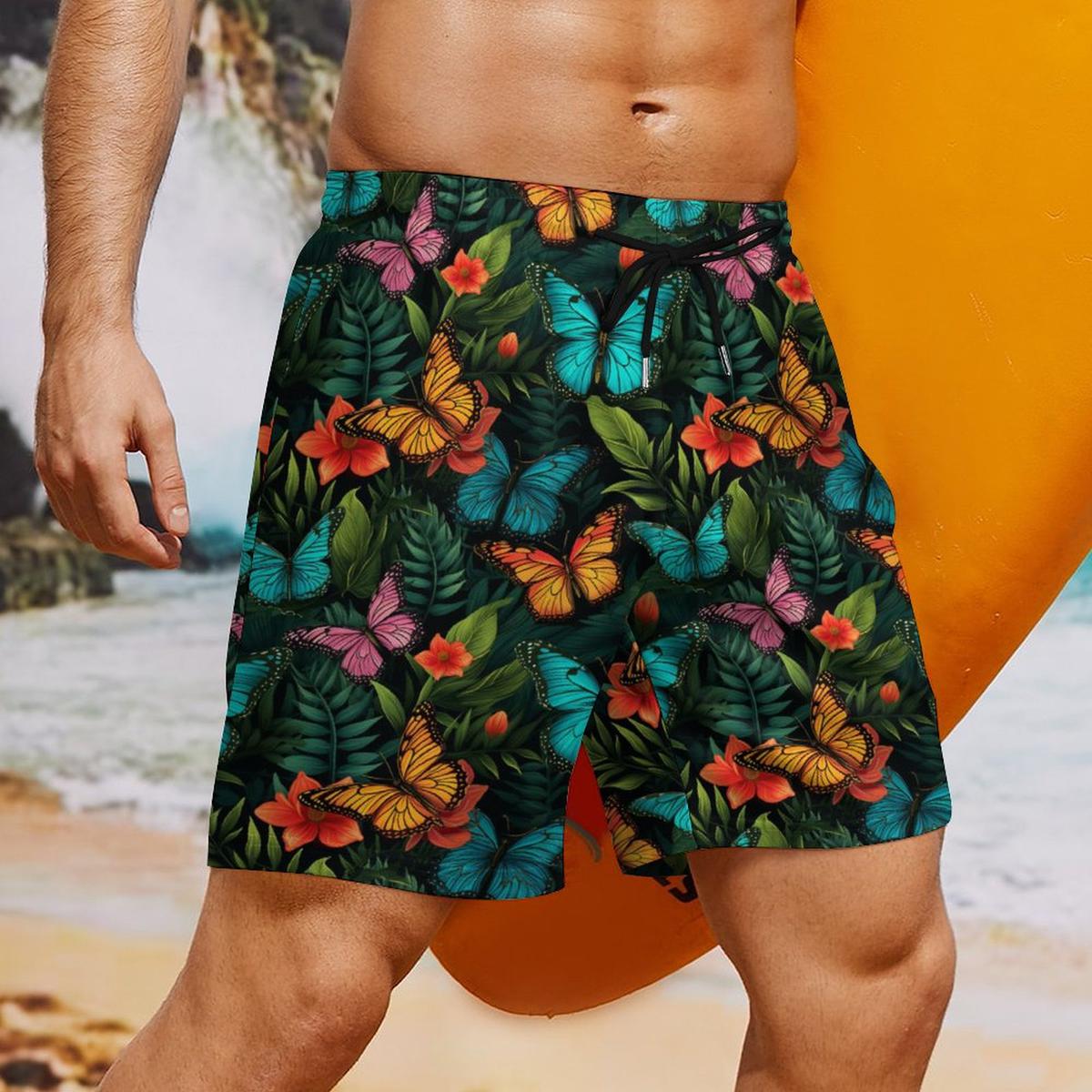 Butterfly Garden - Anti-Chafe Swim Shorts