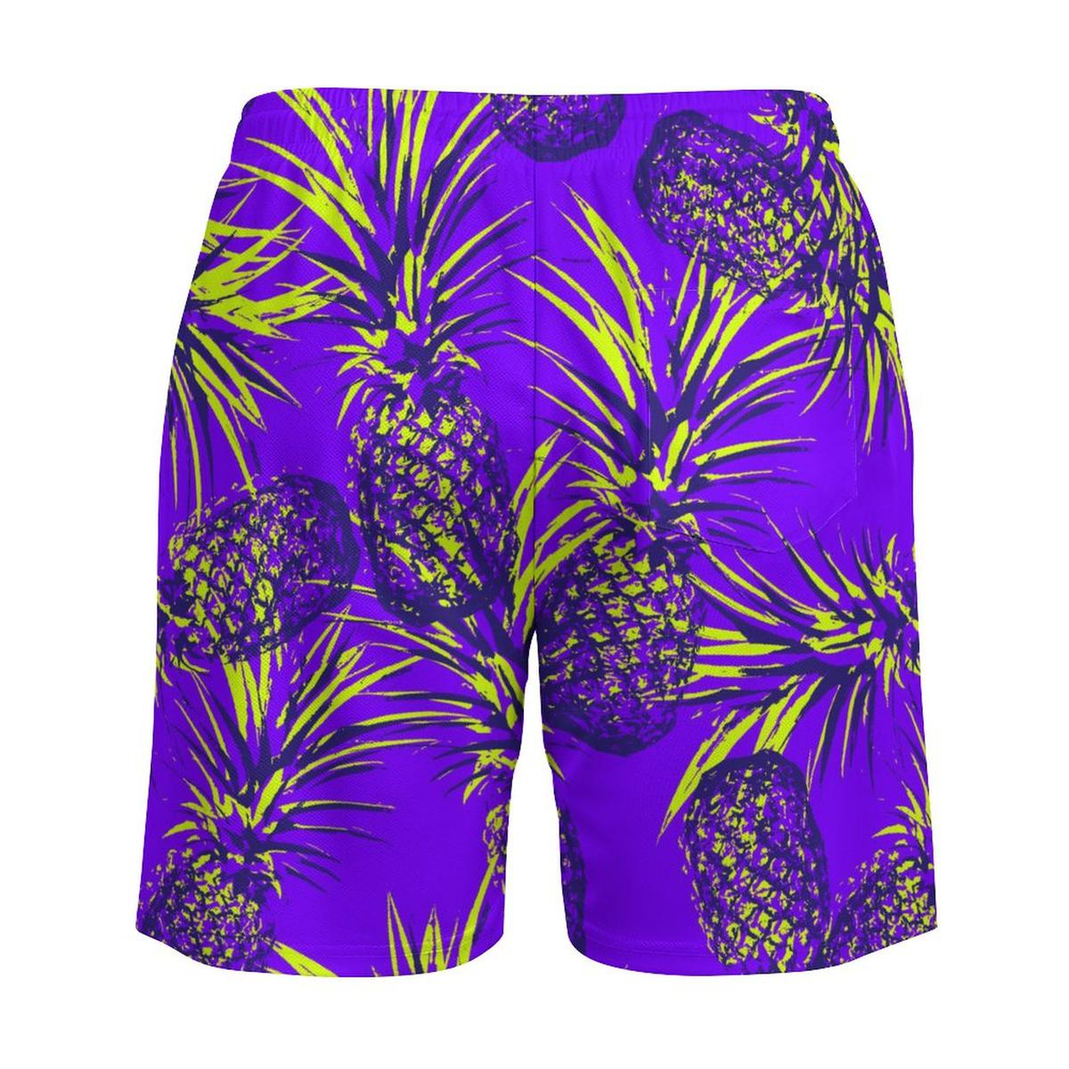 Electric Pineapple - Anti-Chafe Swim Shorts