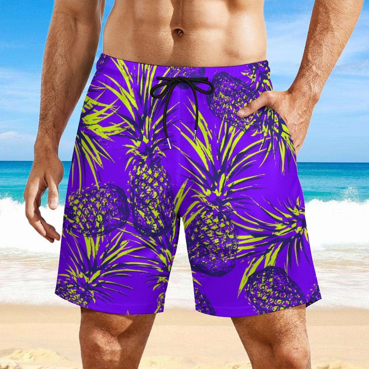 Electric Pineapple - Anti-Chafe Swim Shorts