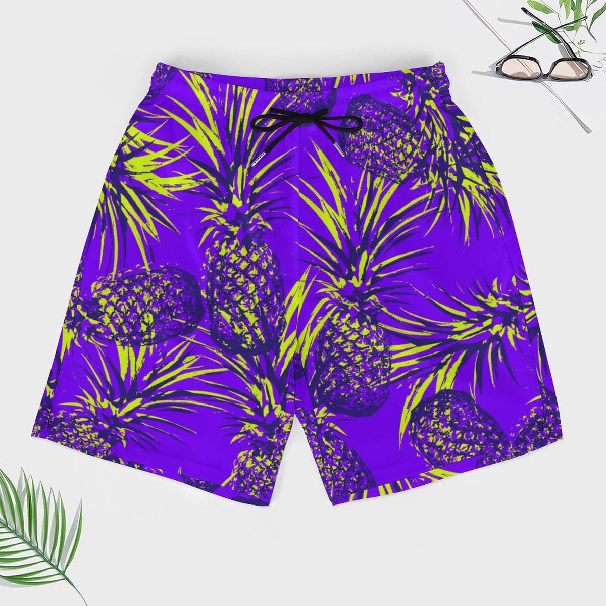 Electric Pineapple - Anti-Chafe Swim Shorts