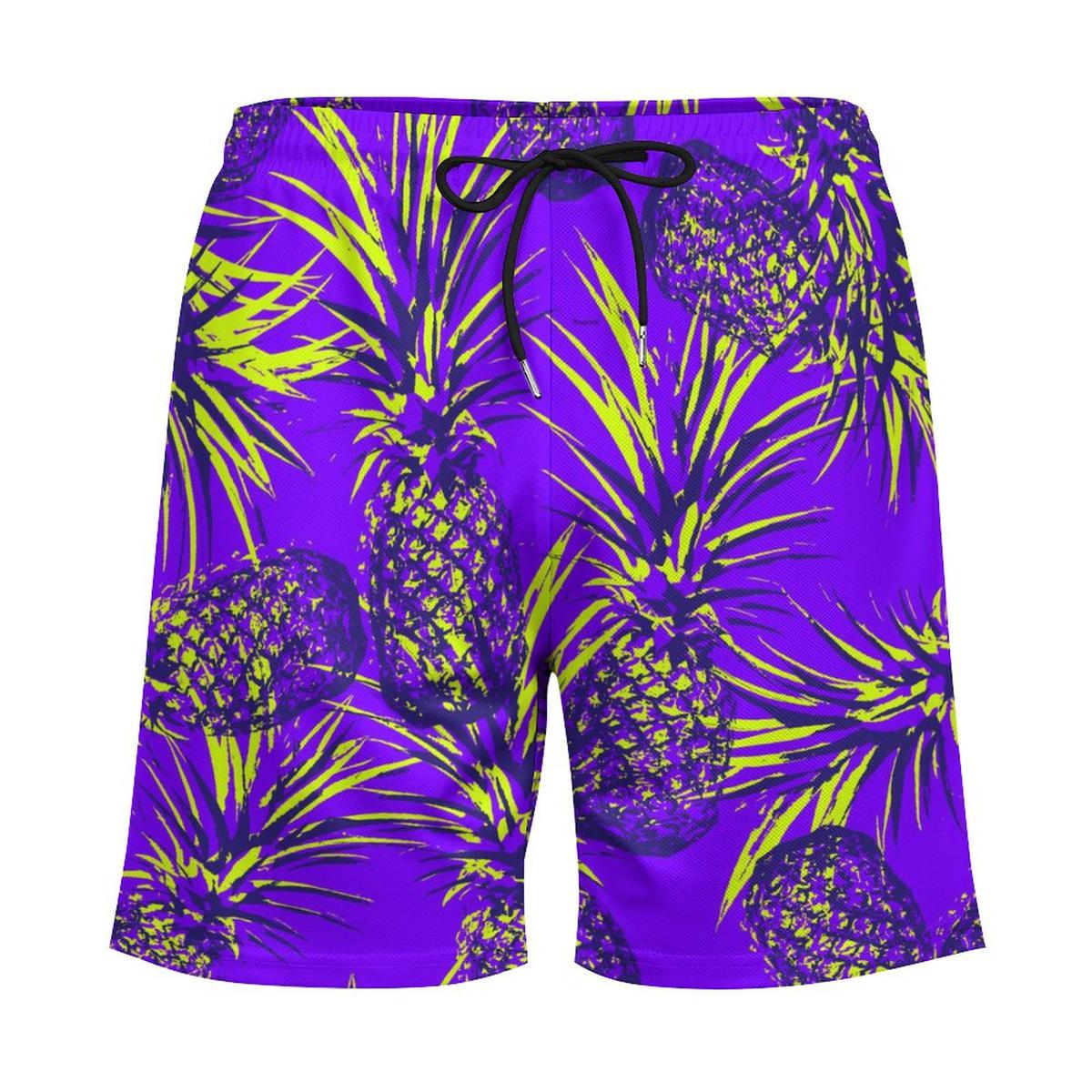 Electric Pineapple - Anti-Chafe Swim Shorts