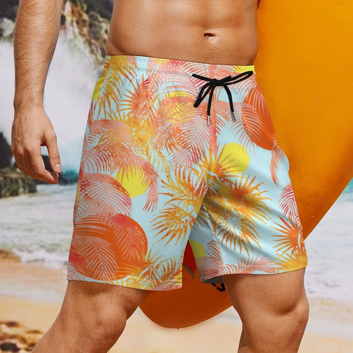 Tropical Sunset - Anti-Chafe Swim Shorts